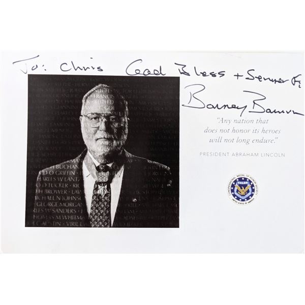 Harvey Barnum signed card