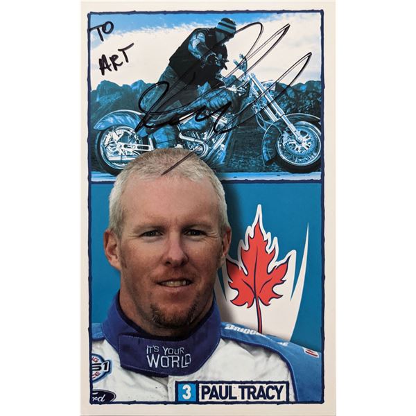 Racer Paul Tracy signed photo