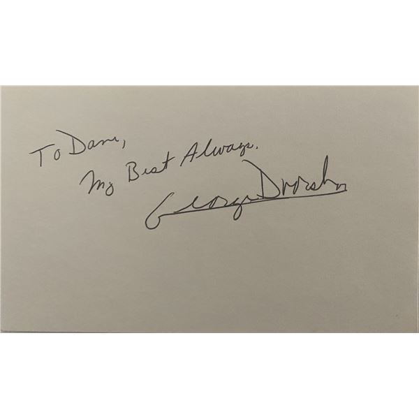 Actor George Dvorsky original signature