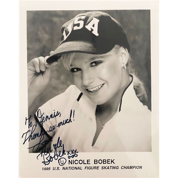 Olympic figure skater Nicole Bobek signed photo