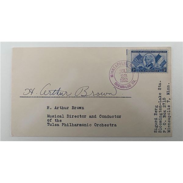 Musical Director H. Arthur Brown signed envelope