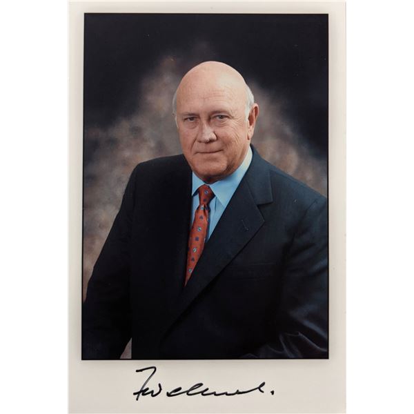 FW De Klerk signed photo
