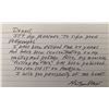 Image 1 : Actor Anthony James signed note