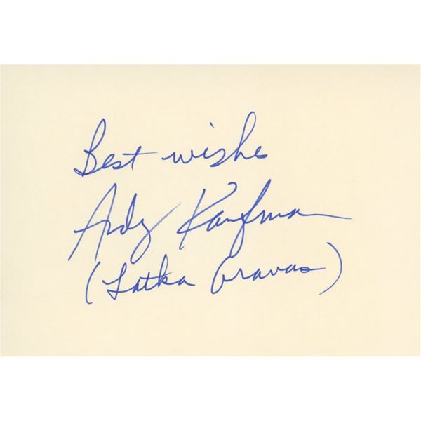 Andy Kaufman Taxi signature cut. GFA Authenticated