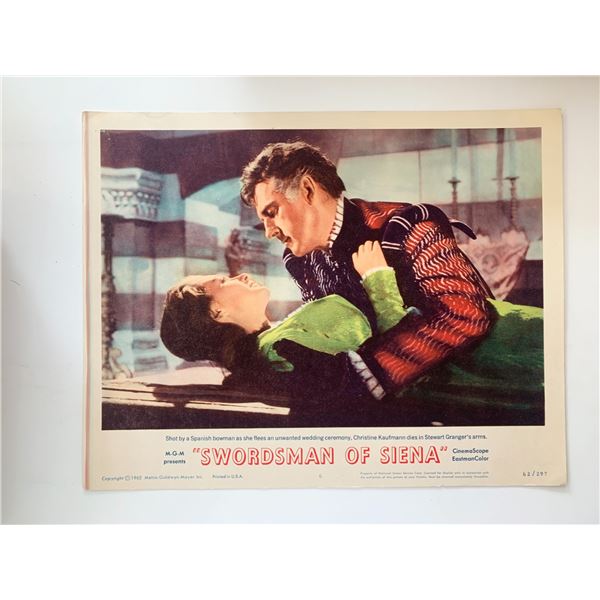 Swordsman of Siena original 1962 vintage lobby card