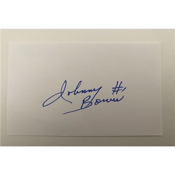 Hockey Hall of Fame Johnny Bower original signature