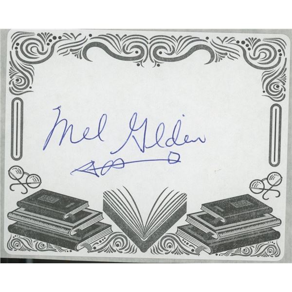 Mel Gilden signed bookplate