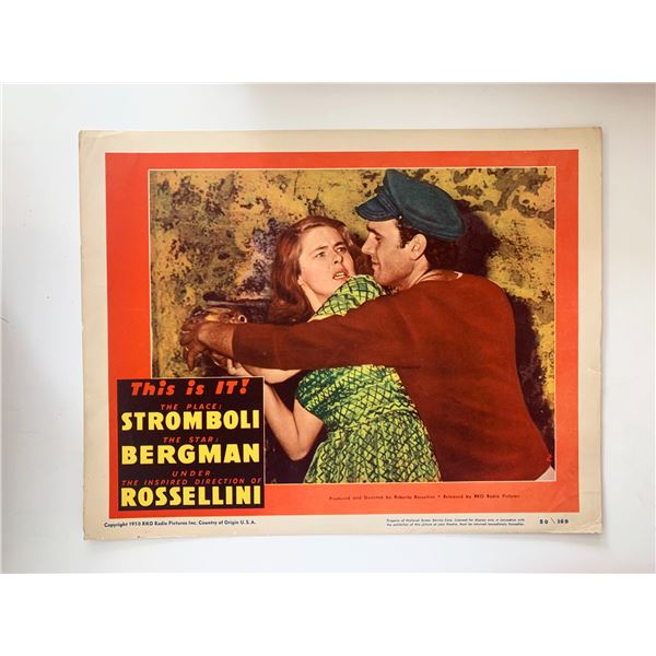 Stromboli original 1950 vintage lobby card