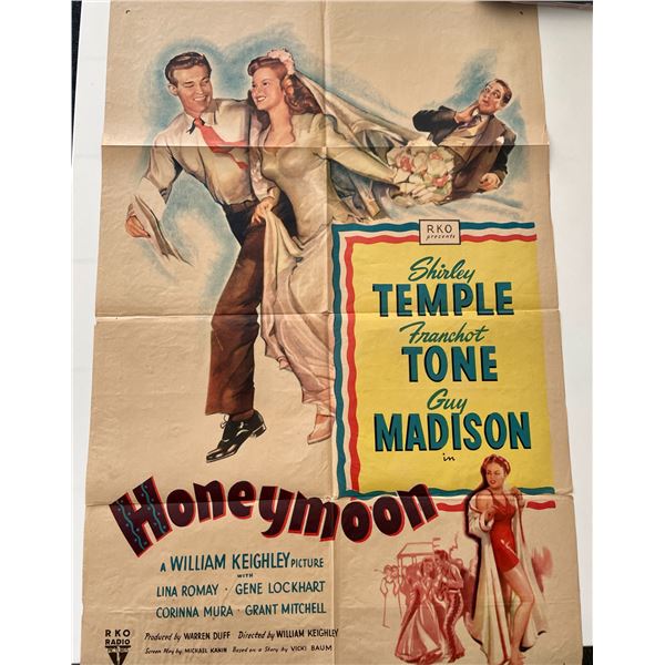 Honeymoon 1947 vintage movie poster