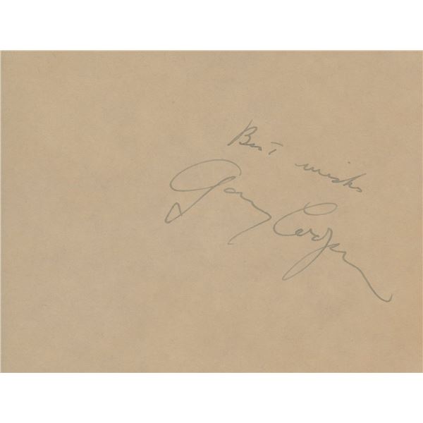 Gary Cooper signature cut