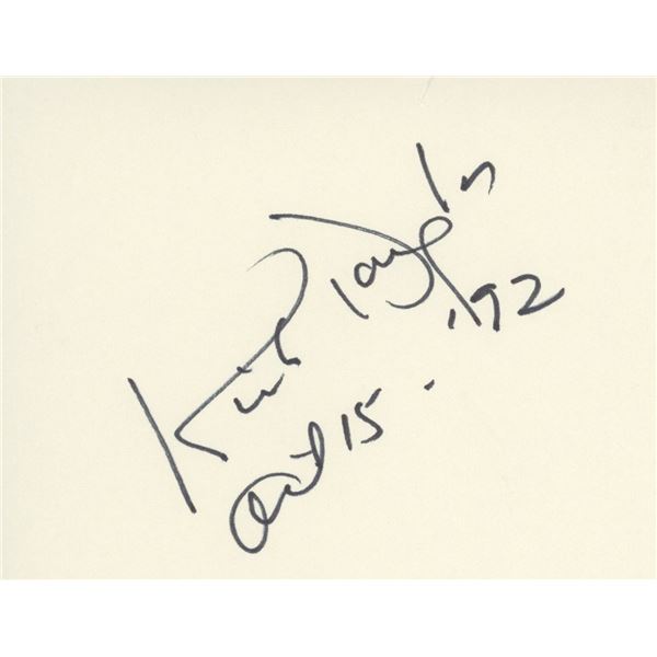 Kirk Douglas signature cut