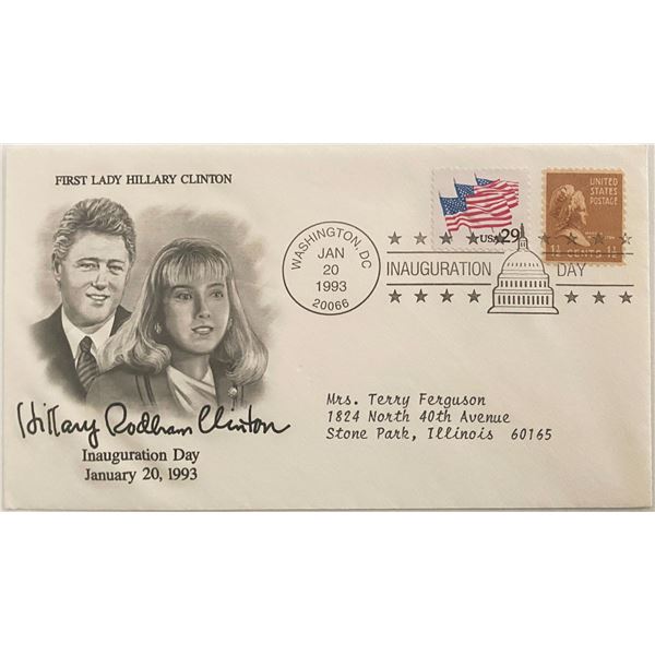 First Lady Hillary Clinton Inauguration Day 1993 First Day Cover