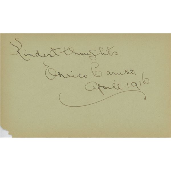 Enrico Caruso signature cut