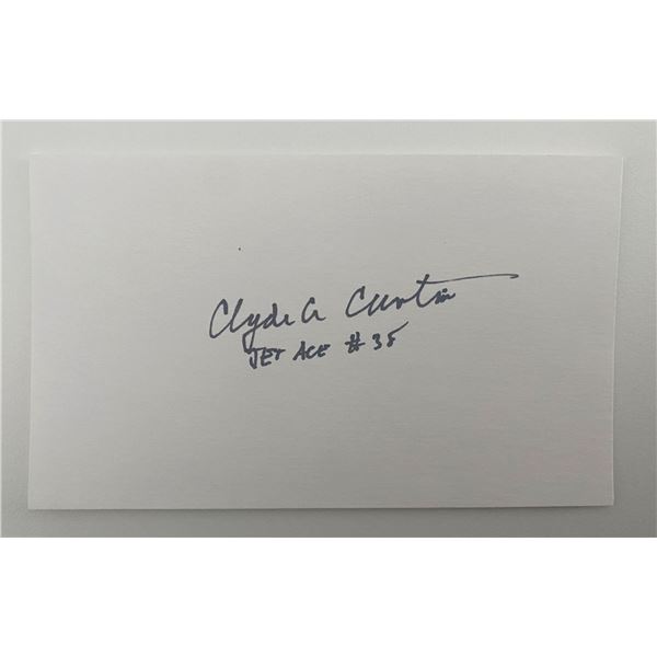 USAF Korean War Flying Ace Clyde A. Curtin Original Signature