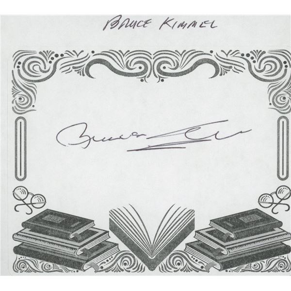 Bruce Kimmel signed bookplate