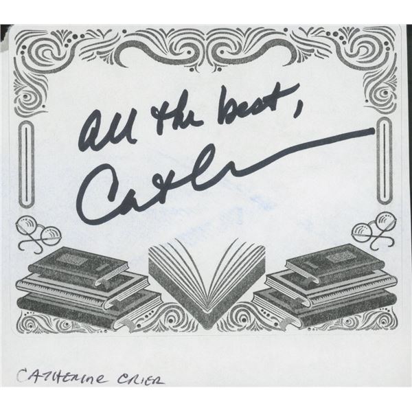 Catherine Crier signed bookplate