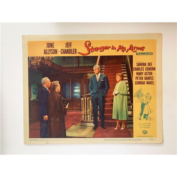 A Stranger in My Arms  original 1959 vintage lobby card