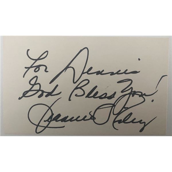 Country singer Jeannie C. Riley signed note