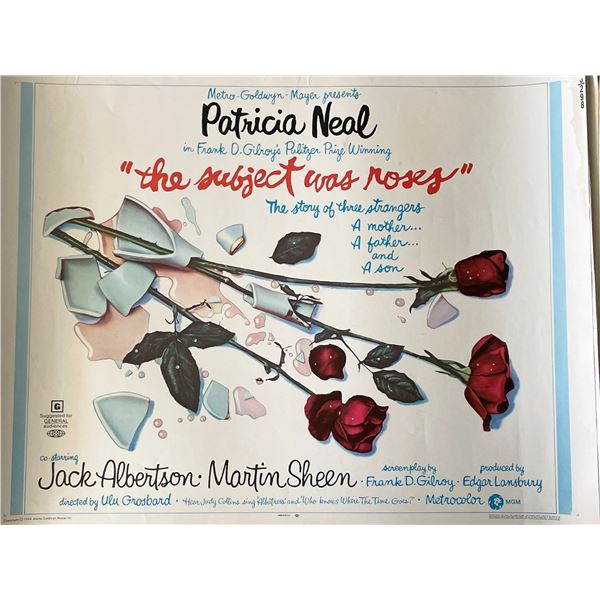 The Subject Was Roses 1968 vintage movie poster