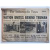 Image 1 : Indiana The Indianapolis Times Original 1945 Vintage Newspaper
