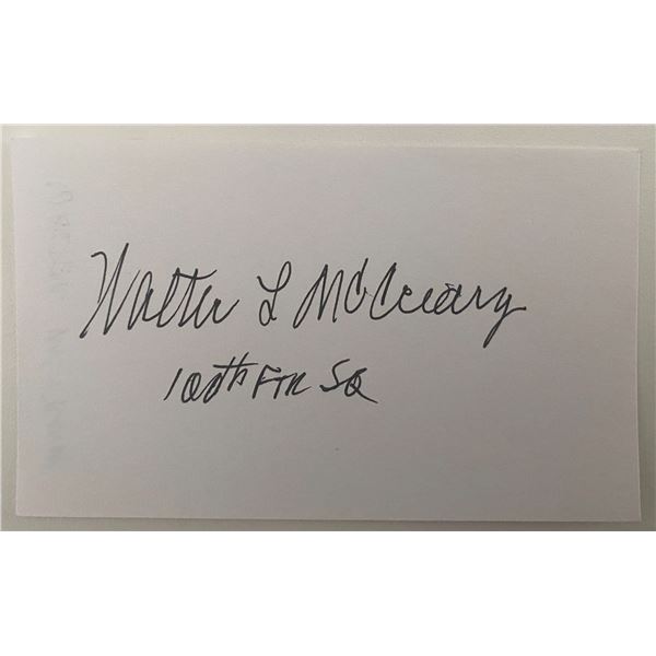 Tuskegee Airman Walter L. McCreary original signature