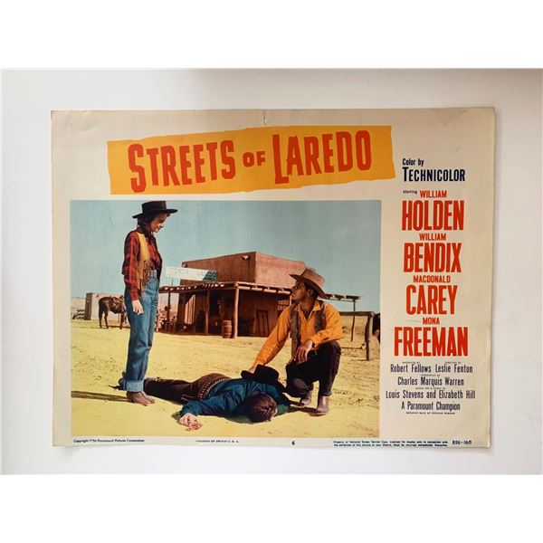 Streets of Laredo original 1956R vintage lobby card