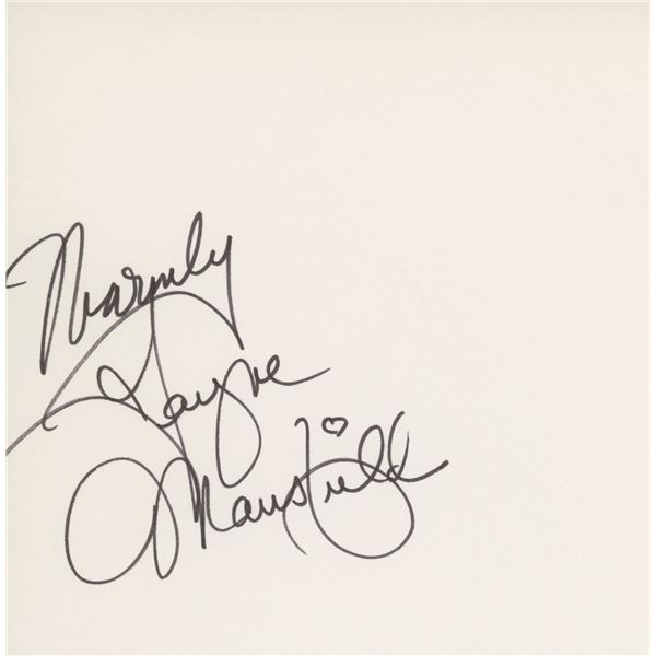 Jayne Mansfield signature cut. GFA Authenticated