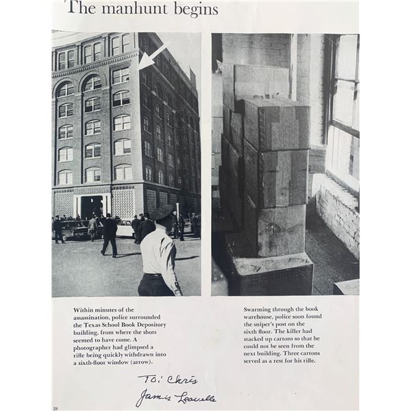 James Leavelle Signed Magazine Page