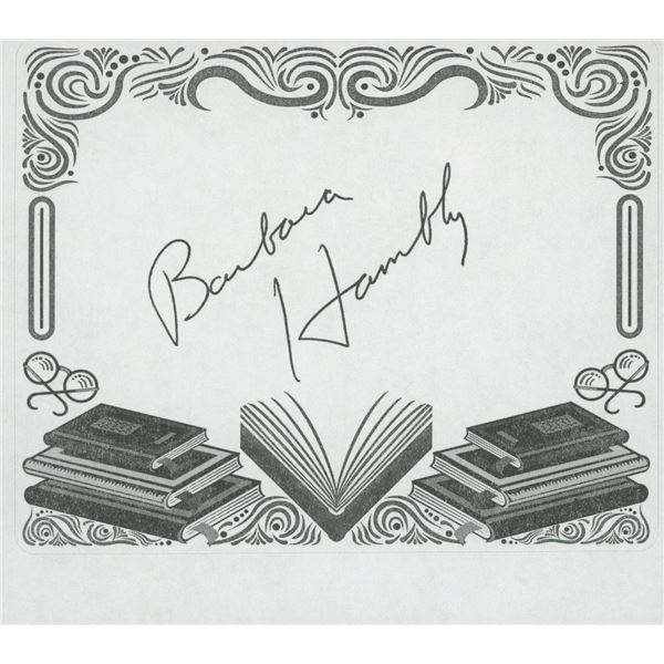 Barbara Hambly signed bookplate