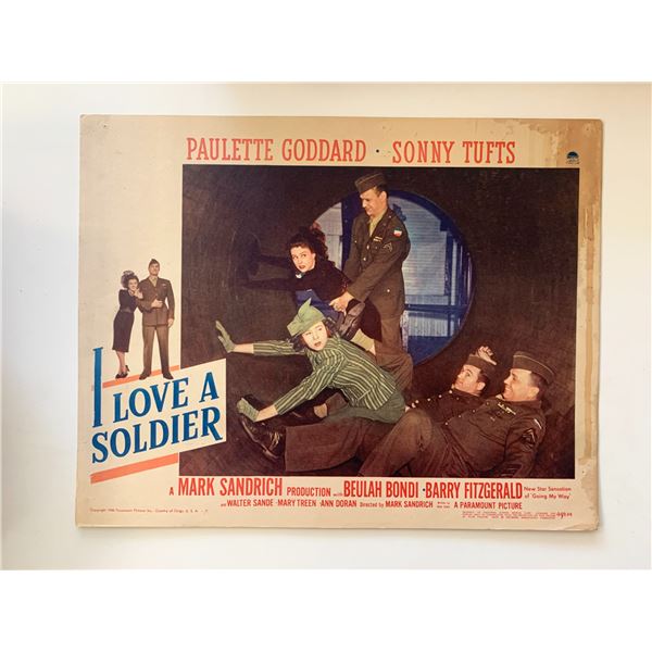 I Love a Soldier original 1944 vintage lobby card