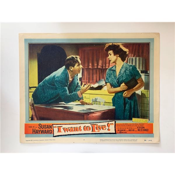 I Want to Live!  original 1958 vintage lobby card