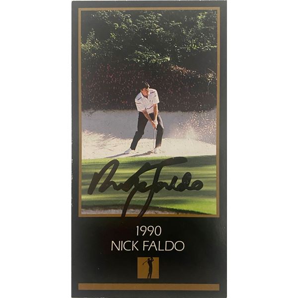 Nick Faldo Signed 1990 Masters Champion Golf Card