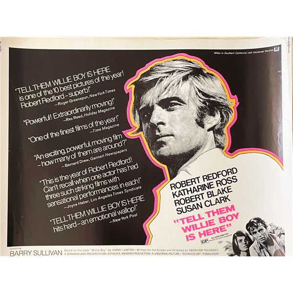 Tell Them Willie Boy Is Here 1969 vintage movie poster