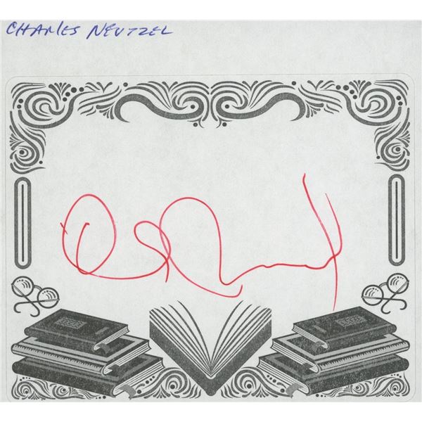 Charles Nuetzel signed bookplate