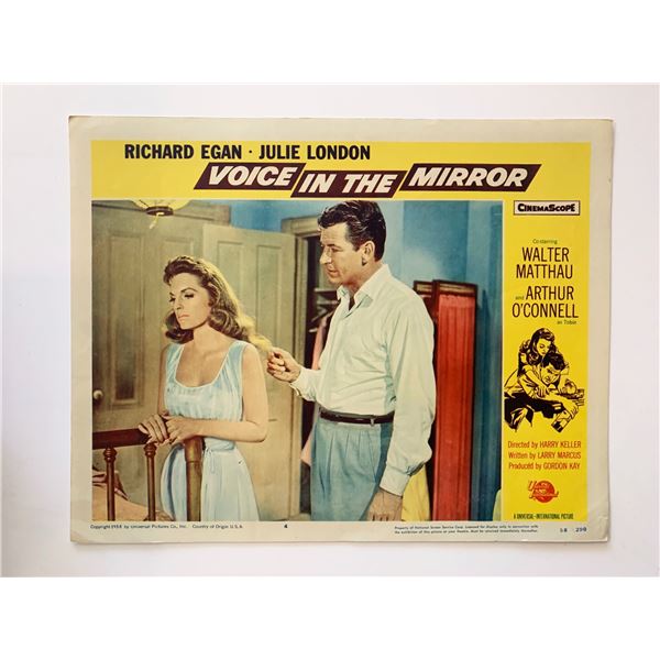 Voice in the Mirror original 1958 vintage lobby card