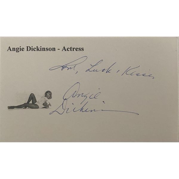 Angie Dickinson original signature