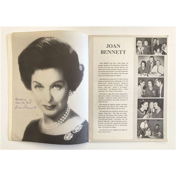 Never Too Late cast signed program