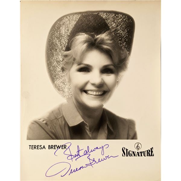 Teresa Brewer signed photo