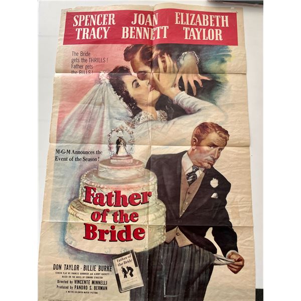Father of the Bride 1950 vintage movie poster