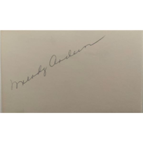 Melody Anderson original signature