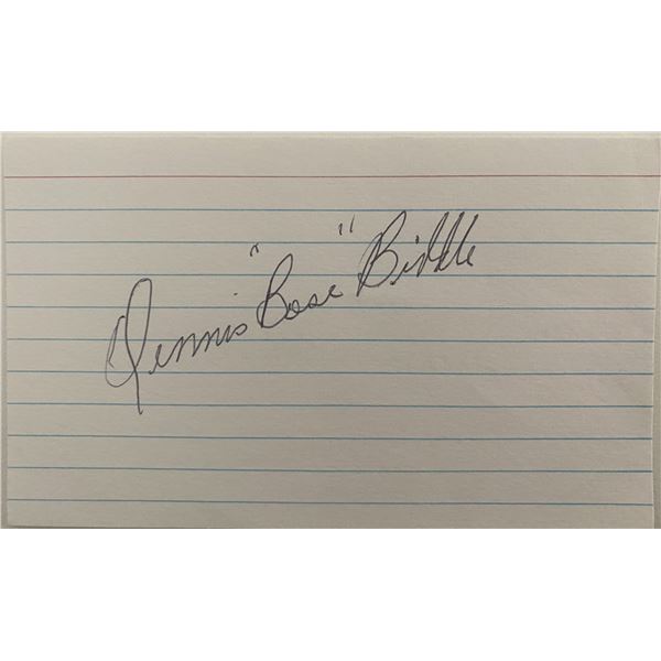 Negro League Baseball player Dennis Biddle original signature