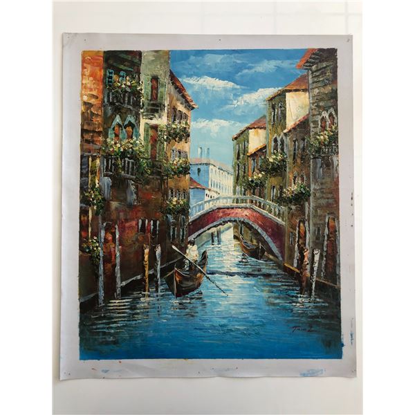 Venice Canal original painting on canvas