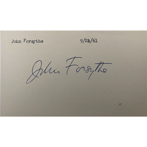 Actor John Forsythe original signature