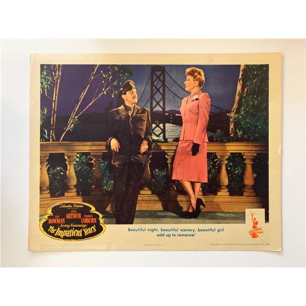 The Impatient Years original 1944 vintage lobby card