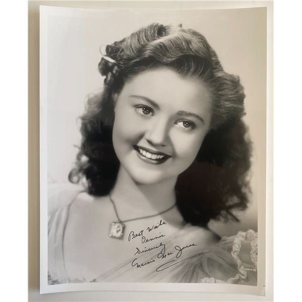 Marcia Mae Jones signed photo.8x10 inches