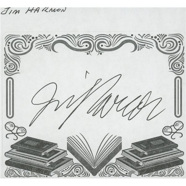 Jim Harmon signed bookplate