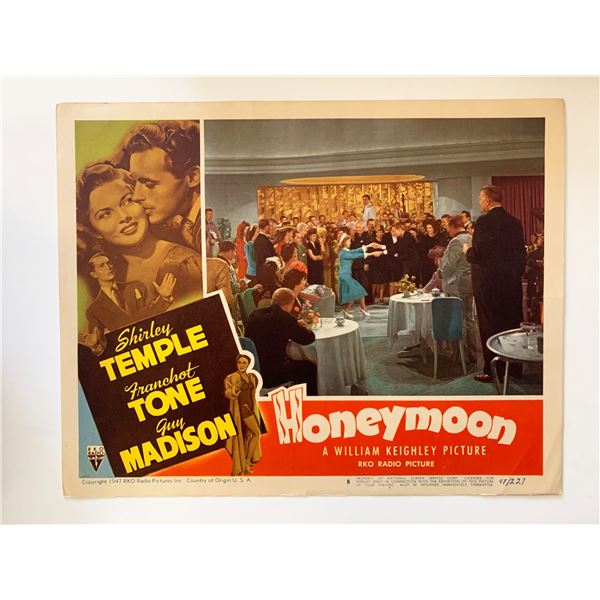 Honeymoon original 1947 vintage lobby card