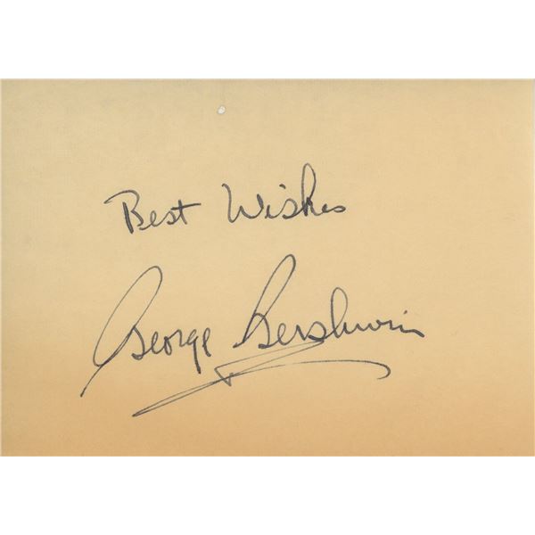 George Gershwin signature cut