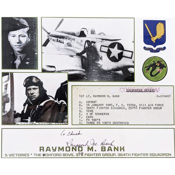ASAF Flying Ace Raymond M Banks signed photo