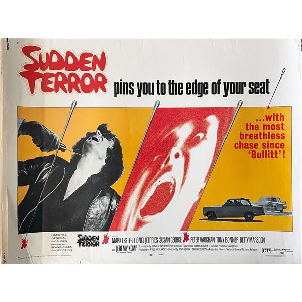 Sudden Terror 1970 vintage movie poster